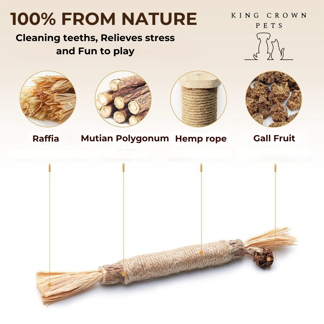 King Crown Pets™ Cats Chewing Fun & Cleaning Sticks